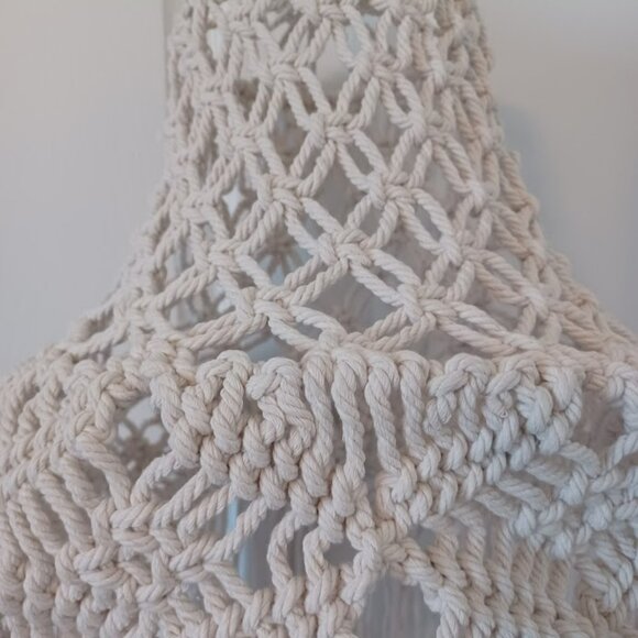 NEW! Macramé Hanging Light Fixture & Shade - Picture 2 of 7